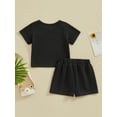 thumbnail image 4 of Gureui Baby Boys 2 Piece Summer Outfits, Short Sleeve Letter Print Tops + Elastic Waist Shorts Infant Toddler Set, 4 of 9
