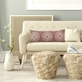 thumbnail image 3 of LR Home Ava 14" x 36" Rose/White Medallion Cotton Adult Decorative Throw Pillow Cover, 3 of 11