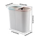 thumbnail image 3 of Papelera de doble compartimento | Gran contenedor de basura de cocina sin tapa de 20 galones | Clasificador de reciclaje de plástico duradero para separación eficiente en seco húmedo en el hogar y, 3 of 5