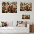 thumbnail image 4 of Designart "Green Pink Cactus landscape I" Floral Print on Natural Pine Wood, 4 of 5