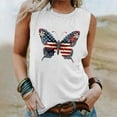 thumbnail image 2 of VerPetridure American Flag Print Tank Tops Women USA Stars Stripes Patriotic T Shirt Summer Loose Vest Tees, 2 of 4