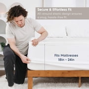 Nestl Deep Pocket 100% Waterproof Mattress Protector Queen, Bed Bug Protection Mattress Cover Fits Mattresses Up to 21 inch