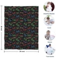 thumbnail image 4 of Multicolor Controllers Games Icons Black Pattern Blanket,Comfortable Soft Lamb Wool Throw Blanket,All Season,Warm Lightweight Blankets for Sofa Bed Couch Living Room Chair,30"x40", 4 of 4