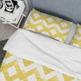 thumbnail image 4 of Designart 'Gold glittering lines pattern' Mid-Century Modern Duvet Cover Set, 4 of 4