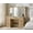 47.2" Oak, variant on Merluxy 36.2" Girls Vanity Desk with Large Mirror and LED Lights, 4 Drawers Makeup Table with Glass Top and Charging Station for Women and Girls, Oak