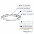 thumbnail image 5 of Vir Jewels 1/2 CTTW Diamond Contour Wave Wedding Band in 14K White Gold Prong Set Round Size 5 Female Adult, 5 of 8