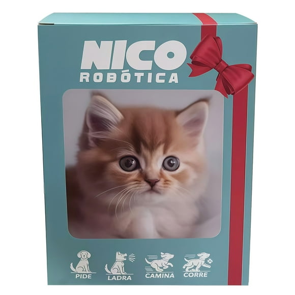 2025 New Robot Cat, AI Robotic Cat, Nicoo - My Realistic Robot Cat That Acts Like a Real Kitty - Walking, Meow, Tail Wagging