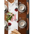 thumbnail image 2 of Ldtrchee Christmas Table Runner 72 Inches, Xmas Gnomes Red Botanical Red Green Bed Runner Dresser Scarves Tabletop for Indoor Outdoor Parties/Ceremony/Banquet, 16" x 72", 2 of 8