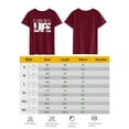 thumbnail image 2 of QAFOPEH Women Camping Life Letter Round Neck Short Sleeve T-Shirt, 2 of 2