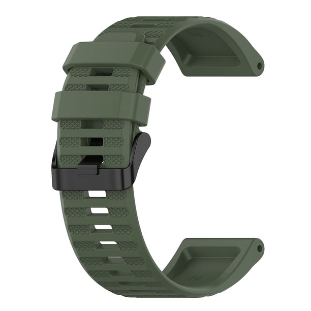 Pulsera De Correa De Reloj De Silicona Para Garmin Fenix 6X/Fenix 6X Pro (Verde Militar)