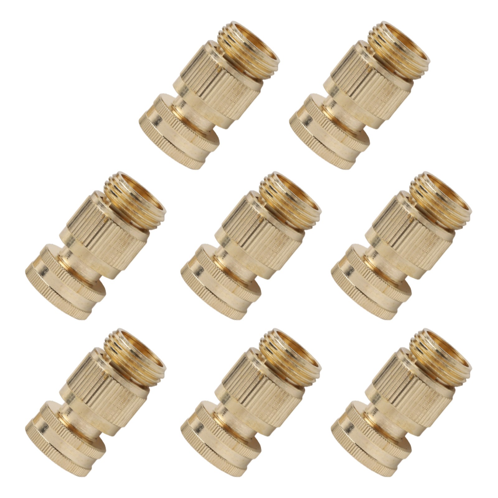 8pcs 3/4" Garden Hose Quick Connect Water Hose Fit Brass Female Male Connector