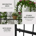 thumbnail image 4 of Outsunny Metal Customizable and Two-Trellis Design Garden Bench Black, 4 of 9