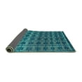 thumbnail image 2 of Ahgly Company Indoor Square Oriental Turquoise Blue Modern Area Rugs, 3' Square, 2 of 4