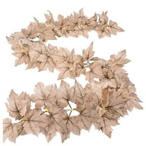 LYCAQL Fall Garland with Lights for Front Door, 8.2 ft Artificial Autumn Leaves Garlands with Pumpkin Maple Leaves for Table Fireplace Backdrop Wall Outdoor Harvest Thanksgiving Decor