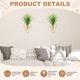 thumbnail image 2 of Uxcell 2 Set Decoración de Pared con Plantas, Macetas Colgantes con Planta Acuática Artificial, Jarrón Colgante de Metal en Forma de Diamante para la Habitación [Dorado], 2 of 7