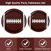 96Pcs Football Theme Party Supplies Disposable Football Party Tableware Set,Dessert Plates,Cups,Napkins for Football Theme Games Day Sports Birthday Decoration