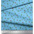 thumbnail image 2 of Soimoi Poly Georgette Fabric Heart & Pizza Slice Food Print Fabric by The Yard 42 Inch Wide, 2 of 3