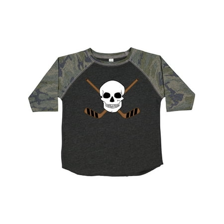 

Inktastic Hockey Sports Funny Skull Gift Toddler Boy or Toddler Girl T-Shirt