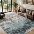 thumbnail image 3 of VUNATE 5'x7' Area Rugs for Living Room Machine Washable Rugs Abstract Vintage Distressed Indoor Rug Carpet Soft Lightweight Large Area Rug for Bedroom Dining Room Kitchen Foldable Nonslip Rug Teal, 3 of 8