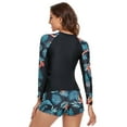 thumbnail image 3 of Women Two Piece Tankini Set Swimsuit Swimwear Long Sleeve Tops With Swim Bottoms Loose Fit Beachwear Swimming Costumes Bathing Suit, 3 of 6