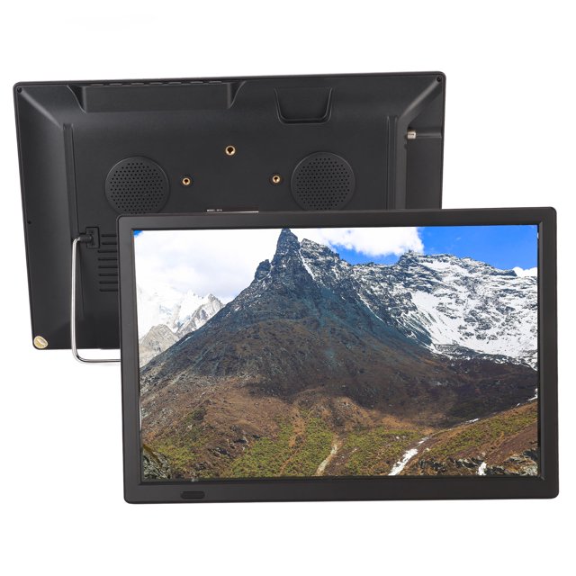Portable TV, Digital Television 1080P 16 Inch Color TFT LED AV In Out Stereo Round Speaker For Travel