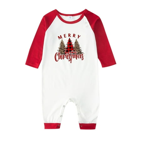 

Youmylove Baby For Christmas Infant Pajamas Cute Tress Printed Pjs Plaid Long Sleeve Infant Christmas Casusal Pajamas Sleepwear Homewear