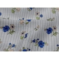 thumbnail image 4 of oneOone Viscose Jersey Blue Fabric Stripe|Leaves & Floral Artistic Dress Material Fabric Print Fabric By The Yard 60 Inch Wide, 4 of 5
