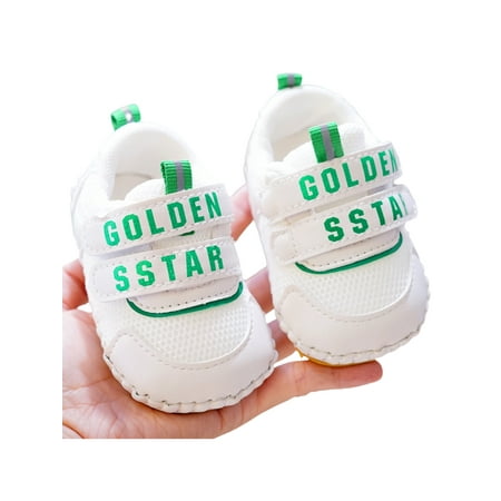 

Crocowalk Newborn Crib Shoes Soft Sole Flats Mesh Sneakers Toddler Kids Casual Shoe Walking Comfort First Walkers Green 3C