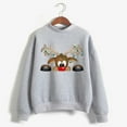 thumbnail image 4 of Fiaer Christmas Sweatshirts for Women Cute Graphic Loose Fit Xmas Pullover Crew Neck Long Sleeve Casual Trendy Tops Light Gray XL, 4 of 4