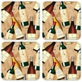 thumbnail image 1 of Vinyl Drink Coasters - Set of 4 - Wine Bottles - Image by Dan Morris, 1 of 3