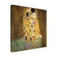thumbnail image 3 of Trademark Fine Art Gustav Klimt The Kiss 1907-8 Canvas Wall Art - 18x18, 3 of 5