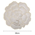 thumbnail image 3 of HEVIRGO PVC Placemat Wear-Resistant Dining Mat Heat Resistant Table Mat Waterproof Peony Shape Coaster for Home Kitchen Dining Room, 3 of 8