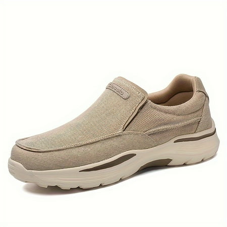 

Men s Solid Slip On Trekking Shoes Comfy Non Slip Casual Soft Sole Canvas Shoes For Men s Outdoor Activities