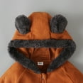 thumbnail image 4 of WIBACKER 1-6T Baby Boys Fleece Jacket Kid Girls Zip Up Hoodies Fall Winter Bear Ear Coats Toddler Outerwear, 4 of 10