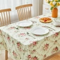 thumbnail image 2 of Vintage Floral Rectangle Tablecloth Shabby Chic Flower Table Cloth Spring Table Cover Waterproof for Dinner Kitchen Picnic, Pink, 60x84 Inches, 2 of 6