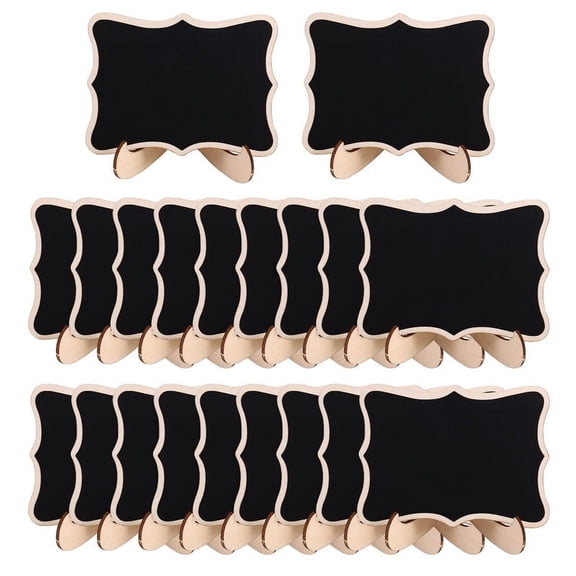 Mini Chalkboard Sign,20 Pack Small Chalkboards Blackboard for Weddings, Birthday Parties, Message Board Signs and Event Decorations