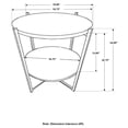 thumbnail image 7 of Axel Round Accent Table with Open Shelf Natural and Gunmetal, 7 of 7