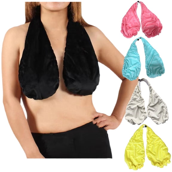 Tata Towel Bath Wrap, Halter Neck Towel Bra for Women, Soft Absorbent Bath Towel Wrap Around Chest, Halter Bandeau Top for Shower Spa Home, Plus Size Friendly