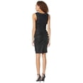 thumbnail image 3 of Nicole Miller Artelier BLACK Solid Stretch Linen Lauren Tuck Dress, US 2, 3 of 3