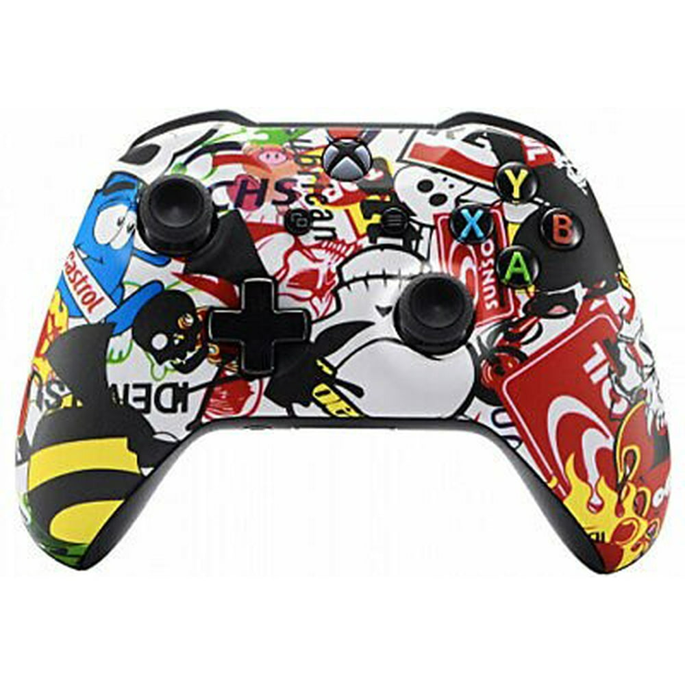 Sticker Bomb Xbox One S UNMODDED Custom Controller Unique Design (with
