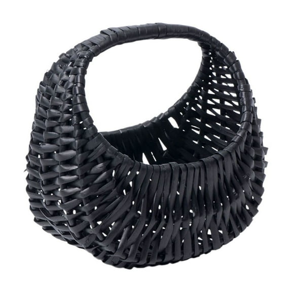 Wooden Woven Flower Basket - Stylish Wall-Mounted Storage Solution for Home Organization and Flower Arrangements - Durable, Elegant Design Perfect for Any Living Space