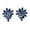 Navy Blue, variant on Gorgeous Navy Blue Crystal Big Floral Cluster Pierced Clip Earrings