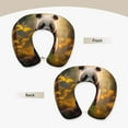 thumbnail image 3 of KLL Forest Panda Pattern Memory Foam Cervical Neck Pillow Versatile U-Shaped Pillows for Home/Office/Camping/Travelling/Soft Washable Cover, 3 of 8