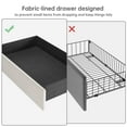 thumbnail image 6 of TROPOW Queen Size Bed Frame,Upholstered Platform Bed Frame with Trundle and 4 Storage Drawers,Bed Frame with Diamond Tufted Headboard,Wooden Slats Support,No Box Spring Needed,Easy Assembly,Beige, 6 of 10