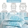 thumbnail image 5 of 3 Piece Coastal Quilt Sets California King Size - Reversible Microfiber Quilts with 2 Shams Soft Lightweight Beach Bedding Nautical Bedspread Summer Coverlet for All Season, 118''x106'', 5 of 13