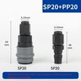 thumbnail image 4 of 2Pcs C-Type Self-Locking Quick Connector Compressor Pneumatic Fittings 8 10 12Mm For Garden Irrigation Sp20 Pp20 Pneumatic Parts Sp20+Pp20 Fangkenuo, 4 of 9