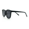 thumbnail image 6 of Womens Minimal Horn Rim Classy Boyfriend Normcore Plastic Sunglasses All Black, 6 of 7