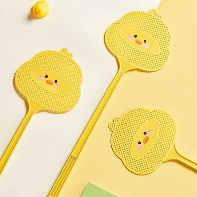 1pc Large Fly Swatter Household Cartoon Cute Durable Thickened Fly Swatter With Extended Handle Large Beat Mosquito Killer