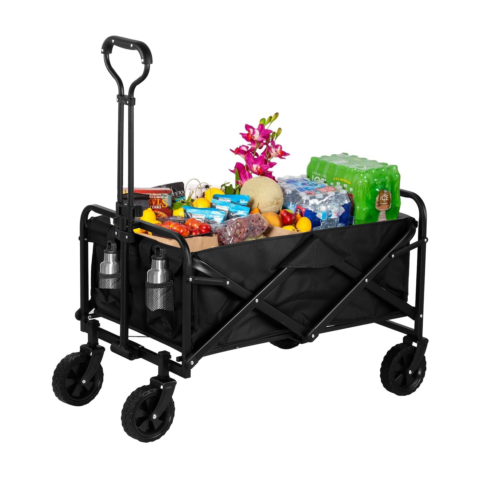 Folding Camping Wagon Cart Collapsible Utility Camping Cart with