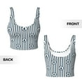thumbnail image 5 of Fotbe Nautical1 Pattern Womens' Sports Bra Longline Wirefree Padded with Medium Support Sports Moisture-Wicking Workou Vest,Tank Top-, 5 of 7